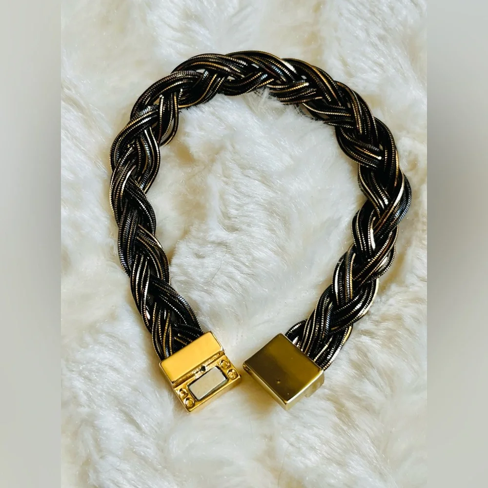 Adolfo Dominguez braided chain bracelet Unisex